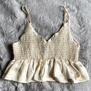 Forever 21 Women’s Medium Smocked Flounce Hem Cami